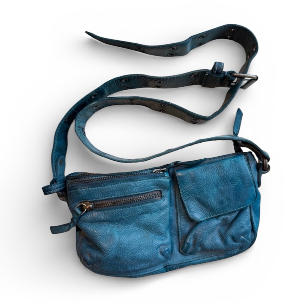 Free People blue Wade Leather Sling Purse - Picture 2 of 5